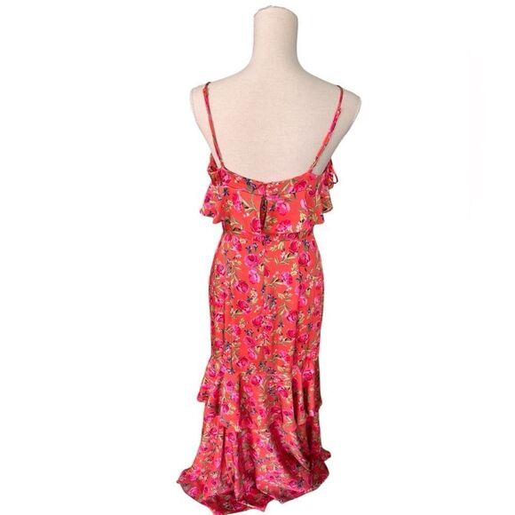 Keepsake The Label Tiered Maxi Dress in orange pink 6 - Picture 5 of 7